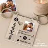 Custom Spotify Keychain with Photo and Song Code, a Personalized Gift for Couples.