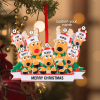 Personalized Reindeer Family Ornament with names, resin, Merry Christmas decoration