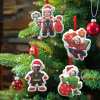 Superhero Christmas tree hanging decorations set on a Christmas tree, personalized face design