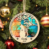 Personalized cat memorial suncatcher, a pet sympathy gift, wooden frame, stained glass, cat memorial ornament.