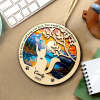 Custom cat memorial suncatcher with wood frame and stained glass design, pet loss sympathy gift.