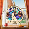 Custom Cat Memorial Suncatcher, Pet Memorial Ornament, Personalized Sympathy Gift, Wooden Frame, Stained Glass.