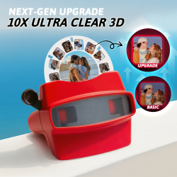 Completely upgraded custom 3D Viewfinder and Reel 10x Ultra-Clear 3D Upgraded Version Personalized Christmas Gifts Text and Photo Viewer with Your Own Photos