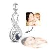 Custom Photo Projection Charm Infinite Love Pendant, displaying a photo.