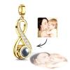 Custom photo projection pendant, gold infinite love design, a meaningful gift.