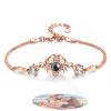 Rose Gold Photo Projection Bracelet with Flower Design, Romantic Gift for Girlfriend