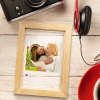 Personalized LED Night Lamp Picture Frame with Photo - Wooden Frame and Instagram Style