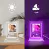 Custom Spotify Night Light with photo and song details, acrylic plaque with a romantic purple glow, perfect gift for couples.