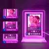 Custom Spotify Night Light, Photo and Song Acrylic Plaque with Purple Glow, Romantic Gift