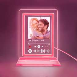 Custom Spotify Night Light with Personalized Photo and Song - Acrylic Plaque Gift