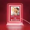 Personalized Spotify Night Light with Photo and Song. Romantic red glow acrylic plaque, couple gift.