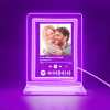 Custom Spotify Night Light with Photo and Song - Acrylic Plaque, purple glow, romantic gift for couples.