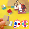 Personalized magnetic building blocks with couple's photo, UV printed, ABS+plastic+magnet.