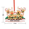 Personalized Reindeer Family Christmas Ornament with Merry Christmas text, resin decoration