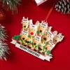 Personalized Reindeer Family Christmas Ornament with Custom Names, Resin Christmas Decoration, Merry Christmas text