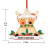 Custom Name Reindeer Family Ornament. Resin Christmas decoration with Merry Christmas text, festive holiday gift.