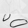 White leisure beach suit, Peach Skin fabric, short sleeve shirt and shorts, summer wear
