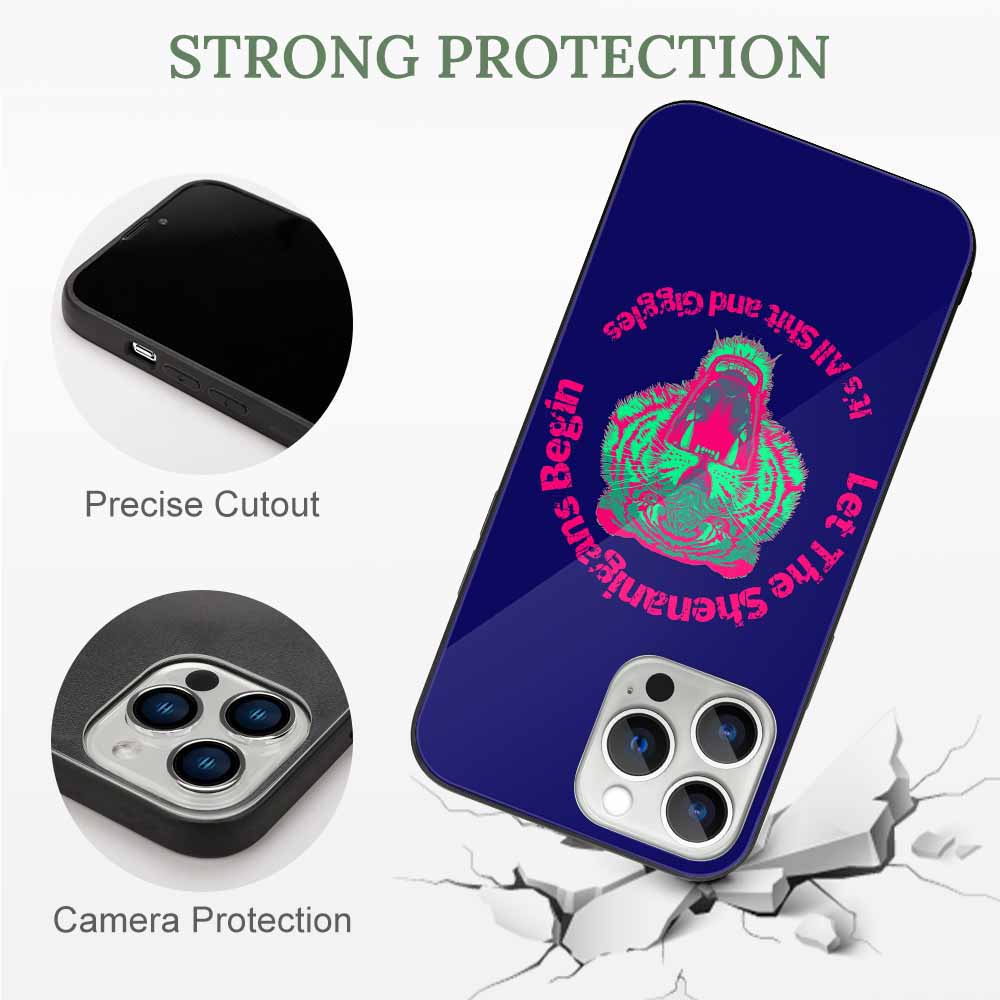 iPhone 13 case with design, strong protection, precise cutouts, camera protection, wireless charging compatible.