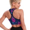 Ladies' slim fit yoga vest with floral print, suitable for yoga and fitness activities.