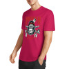 Berry cotton short sleeve T-shirt with gorilla print, summer fashion