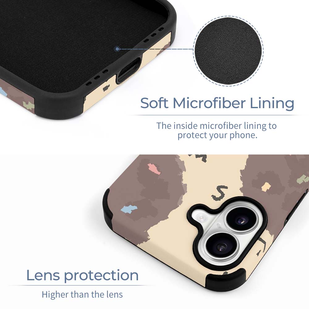iPhone 16 Fiber Skin Case with Soft Microfiber Lining and Lens Protection