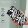 iPhone 13 phone case with zebra print design, TPU, scratch-resistant and wireless charging compatible
