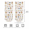Comfortable pattern socks (5 pairs), featuring repeating shapes, made of large chemical fiber material, dimension shown