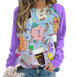 Raglan round neck sweater