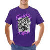 Purple cotton men's T-shirt featuring 'Fearless Tiger' graphic print, collection