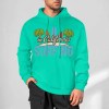 Green cotton hoodie with CALIFORNIA SURFING graphic, loose fit, comfortable daily wear.