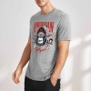 Gray cotton short sleeve T-shirt with 'AMERICAN LEGEND' gorilla graphic print, 160g pure cotton, summer fashion.