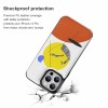 iPhone 13 case with abstract art design, white with card slot, shockproof protection and "Dreamer" print.