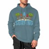 Blue cotton California Surfing hoodie, loose fit, multiple colors available, suitable for daily wear.