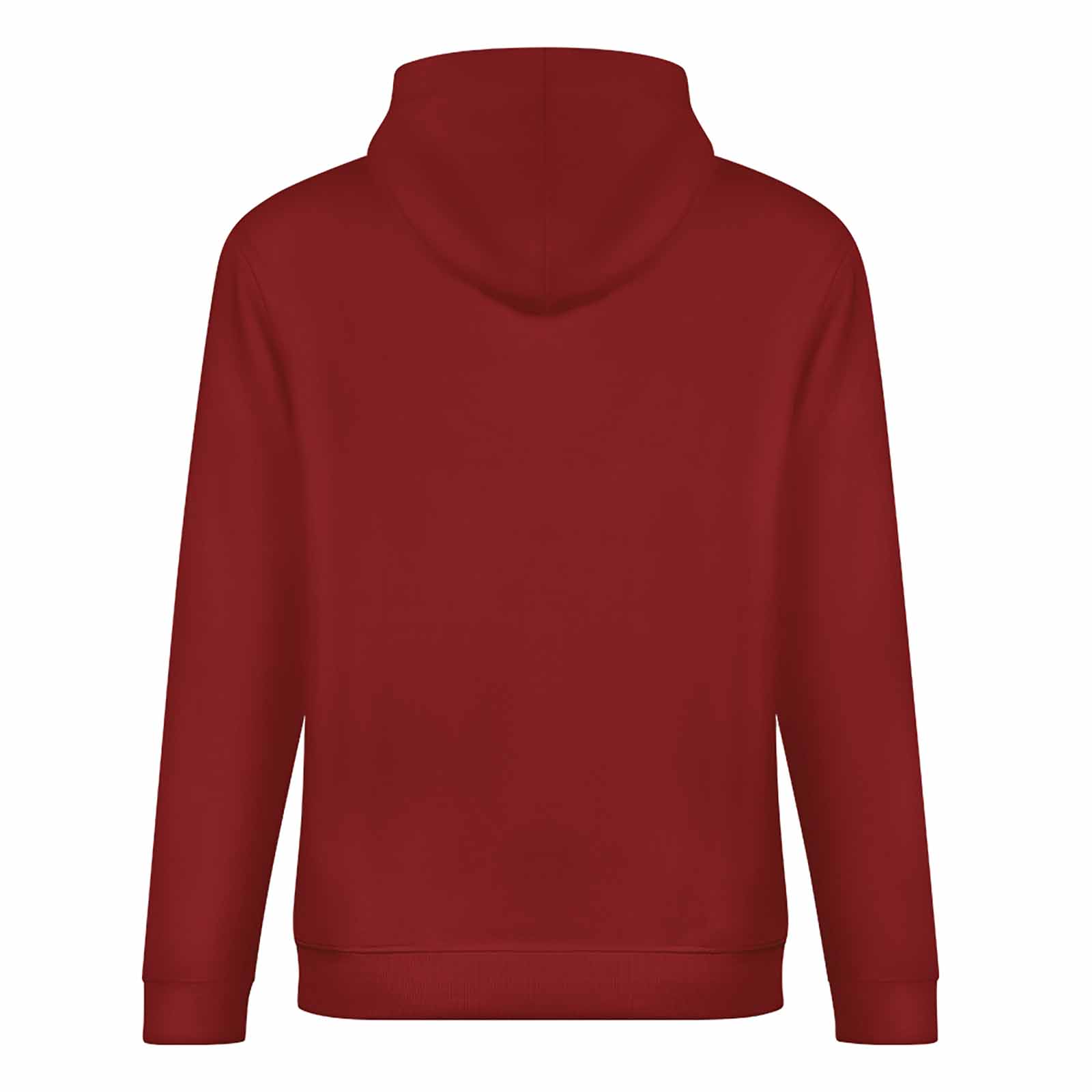 Burgundy cotton hoodie, 100% cotton, loose fit, suitable for daily wear.