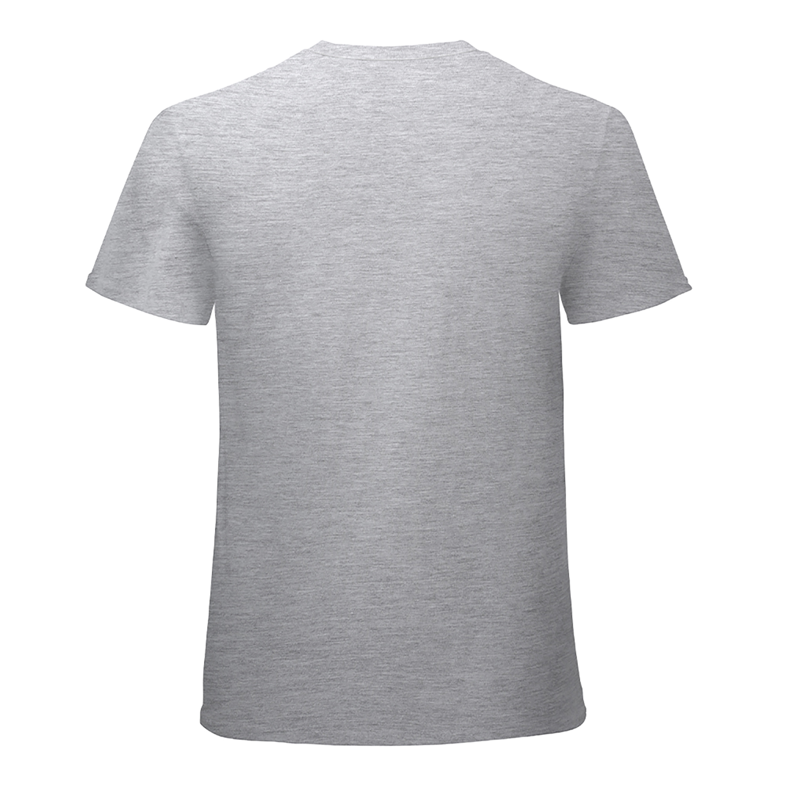 Men's gray cotton T-shirt back view | Inkedjoy product