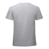 Men's gray cotton T-shirt back view | Inkedjoy product