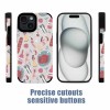 iPhone 15 fiber skin case with kitchen tools pattern, Precise cutouts and sensitive buttons