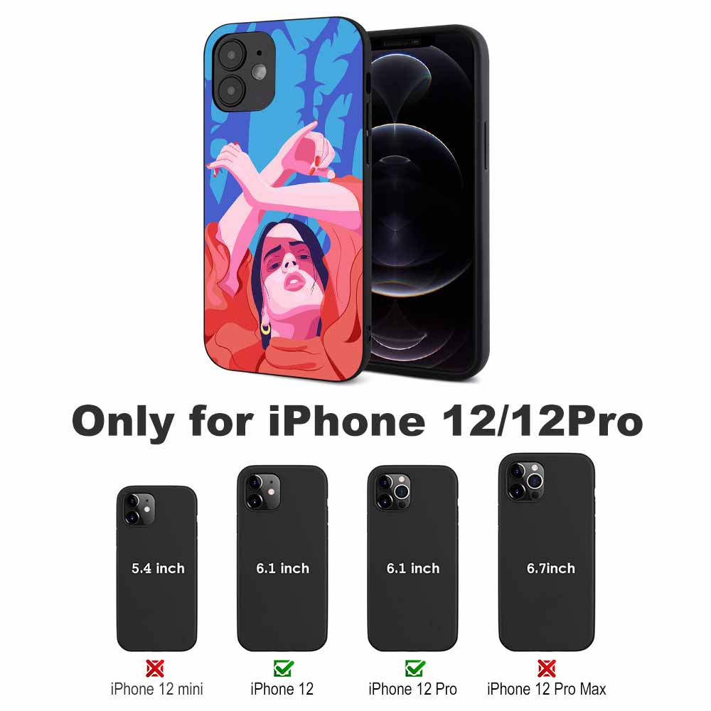 iPhone 12/12 Pro Case with unique artistic design, made of TPU material for protection and style.