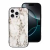 iPhone 16 series glass case with marble pattern, anti-scratch protection