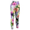 Women's floral print comfort yoga pants, high-waisted and four-way stretch