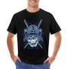 Pure cotton men's T-shirt with a samurai skull design, perfect for leisure and events.