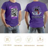 Purple cotton Fearless Tiger T-shirt, front and back print, collection