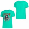 Green pure cotton short-sleeved T-shirt with "AMERICAN LEGEND" gorilla graphic print, summer fashion