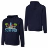 Navy blue cotton California Surfing hoodie, loose fit, suitable for daily wear.