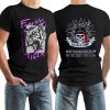 Men's black 100% cotton T-shirt featuring the 'Fearless Tiger' graphic print in front, and the skull pattern on the back.