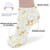 Yellow patterned socks, with elastic bands, breathable and wear-resistant, suitable for all seasons.