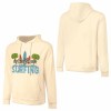 Cream Surfing hoodie, 100% cotton, loose fit, suitable for daily wear, featuring Surfing graphic.