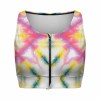 Yoga Zipper Vest with Tie-dye Pattern for Women - Sport and Everyday Wear