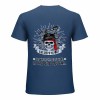 Men's navy blue Fearless Tiger graphic T-shirt, 100% cotton. Skull print on the back.  collection.