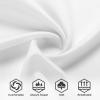 White Dropped Sleeve Hoodie fabric detail, featuring breathable, durable, soft, and moisture-wicking qualities.